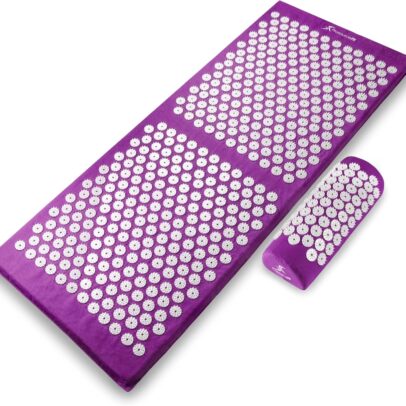 ProsourceFit Acupressure Mat and Pillow Set for Back/Neck Pain Relief and Muscle Relaxation, Blue