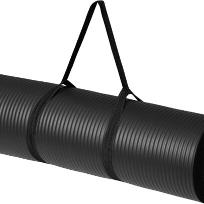 Amazon Basics 1/2 Inch Extra Thick Exercise Yoga Mat with Carrying Strap