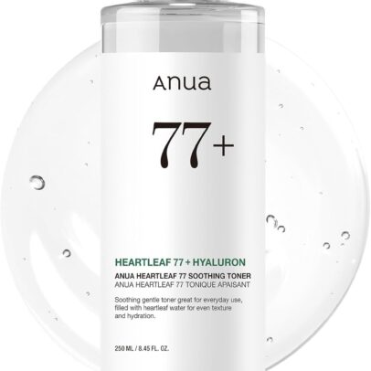 Anua Heartleaf 77 Soothing Toner I pH 5.5 Trouble Care, Calming Skin, Refreshing, Hydrating, Purifying, Cruelty Free, Vegan,(250ml / 8.45 fl.oz.)