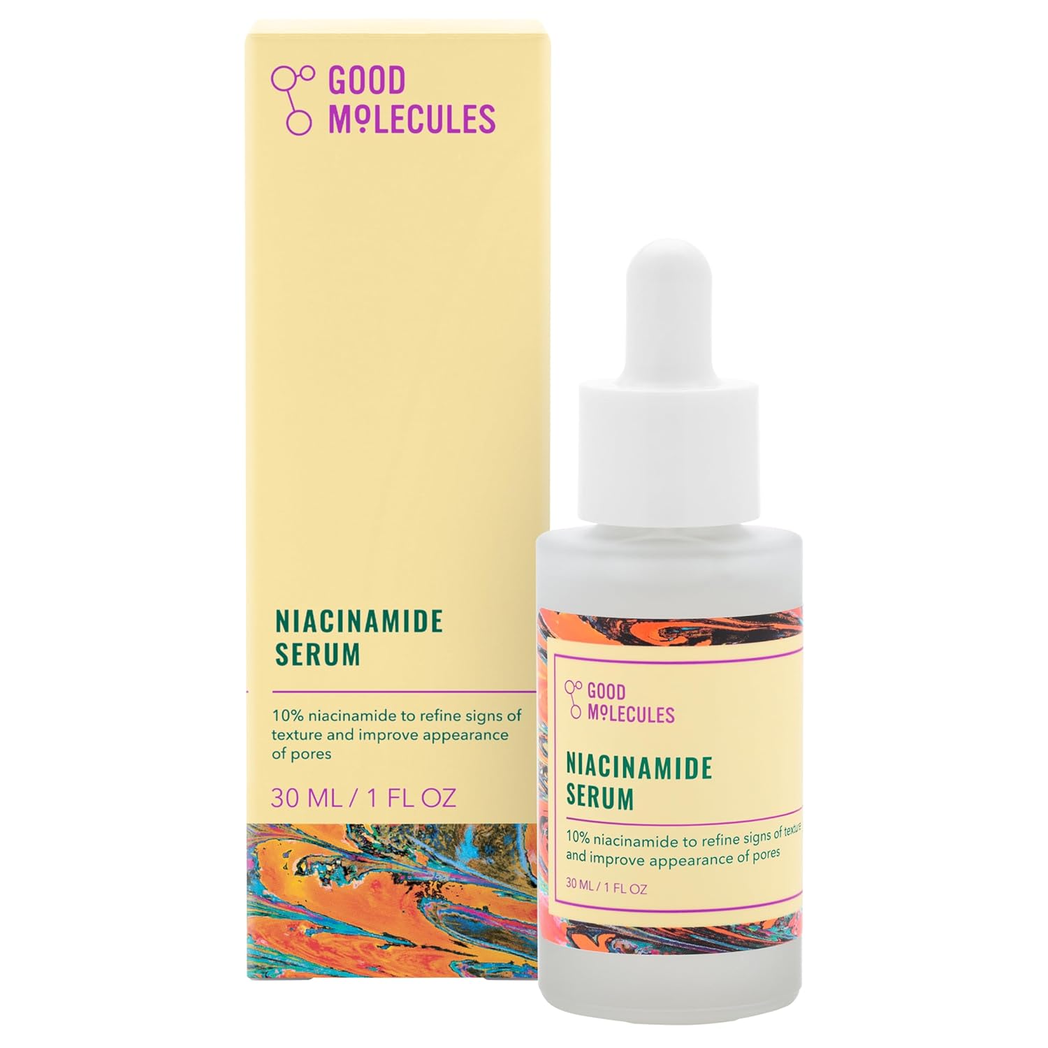 Good Molecules Niacinamide Serum - 10% Niacinamide Balancing B3 Facial Good Molecules Niacinamide Serum - 10% Niacinamide Balancing B3 Facial Serum for Acne, Tone, Texture - Brightening and Hydrating Skincare for Face