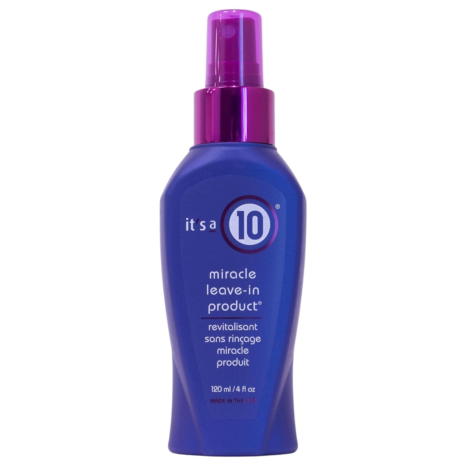 It's a 10 Haircare Miracle Leave-In Product, 4 fl. oz. It's a 10 Haircare Miracle Leave-In Product, 4 fl. oz.