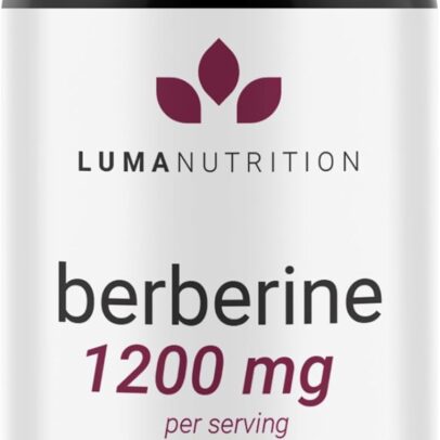 Luma Nutrition Berberine Supplement - Berberine HCL 1200mg Per Serving - Vegan, Gluten Free, Non-GMO - 60 Capsules