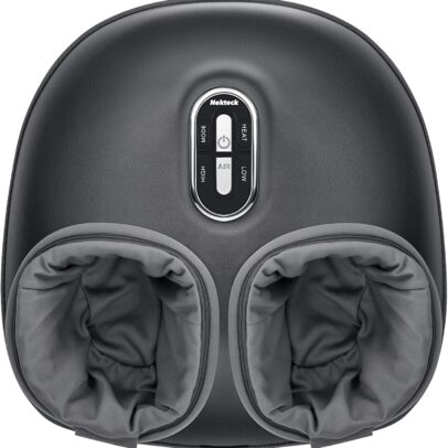 Nekteck Shiatsu Foot Massager Machine with Soothing Heat, Deep Kneading Therapy, Air Compression, Improve Blood Circulation and Foot Wellness,Relax for Home or Office Use(Gray)