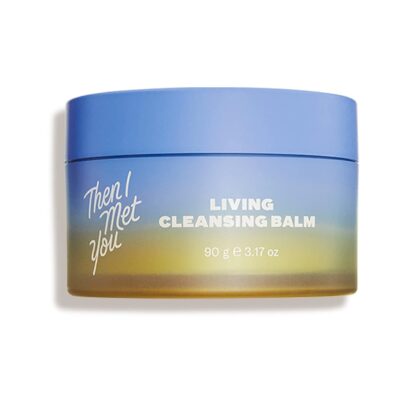 Then I Met You Living Cleansing Balm, Oil Cleanser for Face & Makeup Remover with Grape Seed, Olive & Seaberry Oil, Vegan Korean Skincare for All-Skin Types (3.17 Oz)