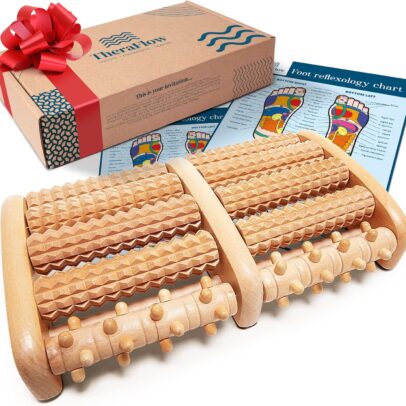 Theraflow Foot Roller for Plantar Fasciitis Relief | Feet Massage Gift for Women and Men | Foot Massager for Neuropathy, Reflexology and Deep Tissue Muscle Massage | Relaxing Gifts for Mom and Dad