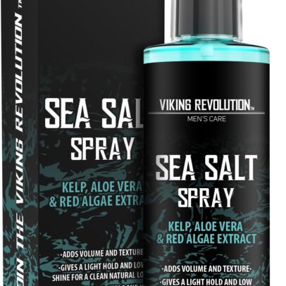 Viking Revolution Sea Salt Spray for Hair Men - Hair Texturizing Spray with Kelp, Aloe Vera and Red Algae Extract - Surf Spray to Add Volume and Texture Sea Salt Spray for Men Beach Hair Spray - 8.8oz