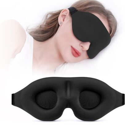 YIVIEW Sleep Mask for Side Sleeper, Complete Light Blocking 3D Sleeping Eye Mask, Soft Breathable Eye Cover for Women Men, Relaxing Zero Pressure Night Blindfold