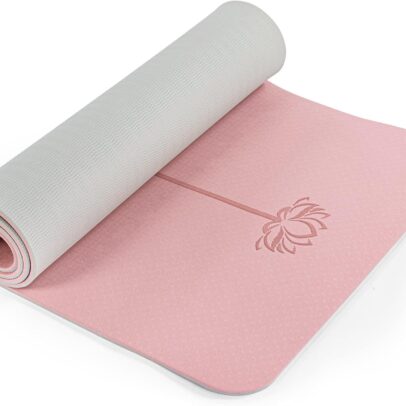 Yoga Mat Non Slip, Pilates Fitness Mats, Eco Friendly, Anti-Tear 1/4" Thick Yoga Mats for Women, Exercise Mats for Home Workout with Carrying Sling and Storage Bag